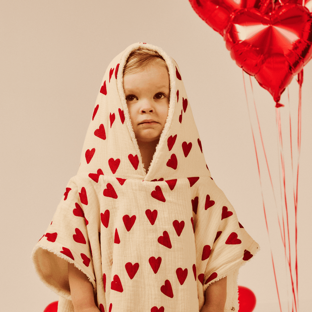 Poncho de bain - Coeur